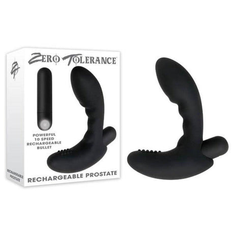 Zero Tolerance Rechargeable Prostate Massager - 10 Speed Black Toy - Anal Toys