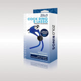 Zolo Adjustable Lasso Cock Ring – Blue USB Rechargeable Bullet Vibe - COCK RINGS
